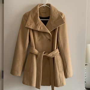 CALVIN KLEIN Belted Camel Coat